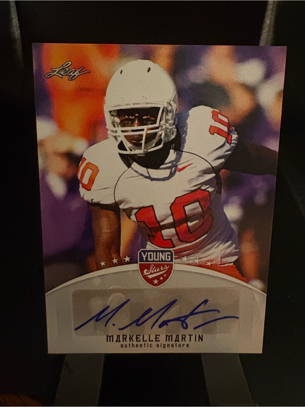Leaf Young Stars Markelle Martin Autographed Football Card
